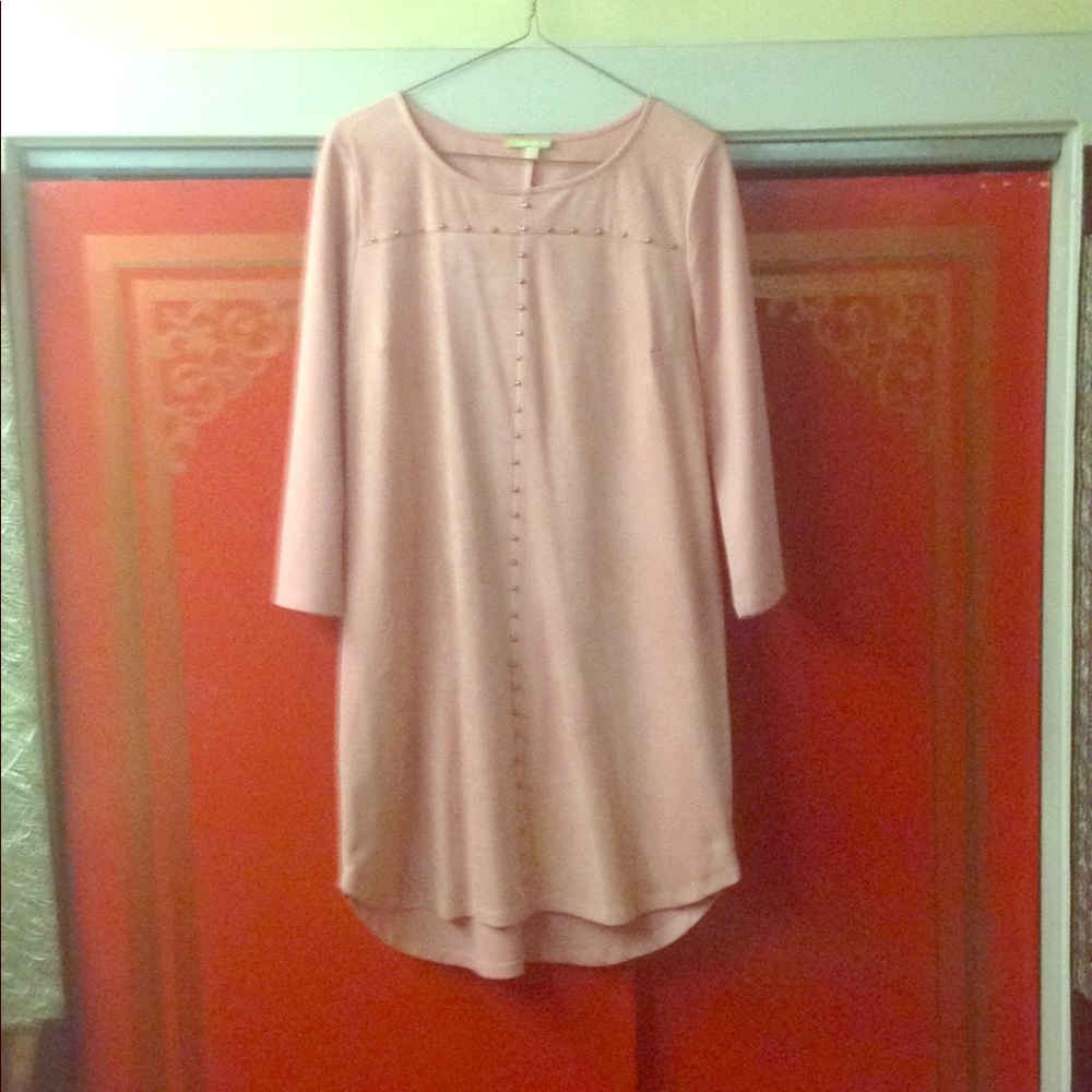 Gianni Bini pink suede dress